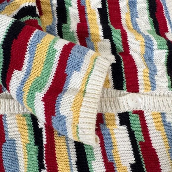 Talbots Women’s Button Up Colorful Sweater Size XL 100% Cotton - Picture 9 of 13